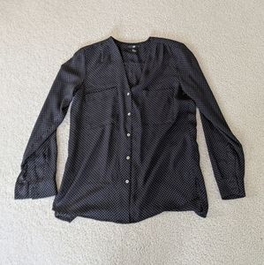 Black polka dot Express top